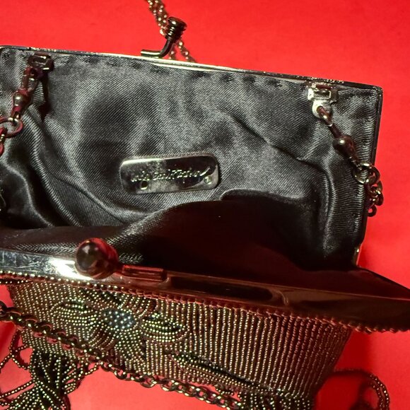 Vintage Beaded Fringe Evening Bag & 3D Cannes Cinema Art Plaque – Unique Gift - Picture 5 of 12